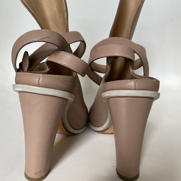 Brunello Cuccinelli leather mule peep toe boots 39 - Picture 4 of 6